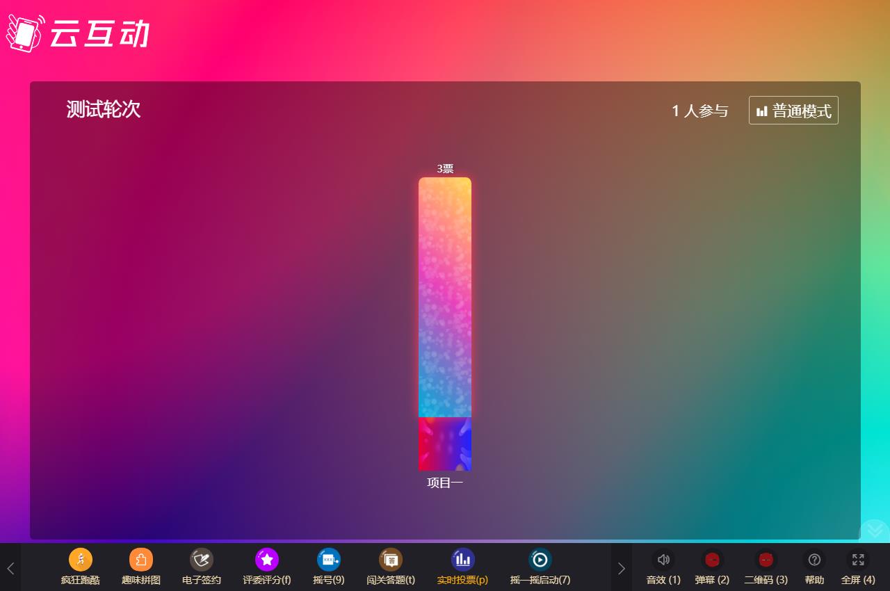 現(xiàn)場實(shí)時投票活動支持單項(xiàng)、逐項(xiàng)投票了